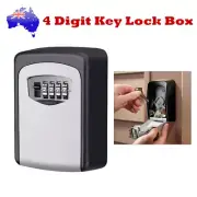 Weather Resistant 4 Digit Combination Wall Mounted Key Lock Safe Box Padlock AU