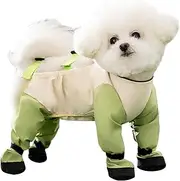Dog Boot Suspenders, Waterproof Dog Shoes, Adjustable Protectors Walking, Glow in the Dark Strips, Raincoat Dogs Accessories, for Snow and Hardwood Floors