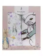 Peter Rabbit New Adventures Muslin Wraps And Milestone Card Set 2 Pack ~ PINK~