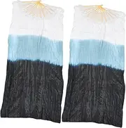 [VANZACK] 1set Dance Fan Chinese Dance Fabric Fan Prop Dancing Silk Fan Kung Fu Tai Chi Fan Dancing Fan Sports Competitions Stage Performance Props Spanish Fans Handheld Japanese 2pcs