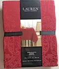 Ralph Lauren 60 x 144 Holiday Tablecloth Red Elegant Damask Seats 12-14 NEW!
