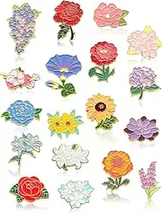 [Ferraycle] 20 Pieces Cute Enamel Brooch Pins Set Enamel Pins Kawaii Backpack Pins for Women Men DIY Badges Clothing Jacket Bags Presents