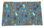 Kids Fabric American Jane Sandy Klop Toys ABC 123 Retro Style Blue 41"x42"
