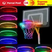 Basketball Hoop Sensor-Activated LED Solar Strip Ring Lamp Light Flash Modes