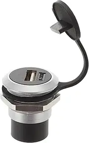 Mikinona USB Panel Mount Coupler Adapter Female to Female USB Extension for Easy Device Connectivity Behind Walls Durable USB Connector with Cover for Desktop Laptop Use