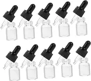 Garneck 10pcs Mini Essential Oil Dropper Bottles Small Squeeze Bottles for Oil Perfume Travel Leakproof Glass Bottles