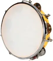 Tambourine Iron/Fiber RED 9 INCH Hand Percussion Indian Musical Instrument