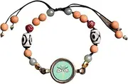[LSMCCOTP] Woven Bracelet，Personalised Bracelet， Tibetan Zakiram Thangka Pendant Hand-Painted Thangka Ethnic Characteristics Wind Duo Bao Strings for Men and Women Strings Hand Rope