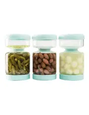 [Little Label Co] Glass Pickle Jar 3 Pack in White