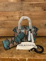 Brahmin Mini Camila Bird of Paradise Frontera Satchel & Ady Wallet-NWT