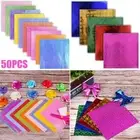 50Pcs 15cm Folding Paper Multicolor Handmade Cardstock Paper Paper Cuttings