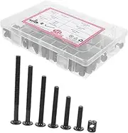 KONTONTY 141pcs Crib Hardware Replacement Kit Assorted Nuts Screws for Furniture Assembly Portable DIY for Cribs and Other Household Projects