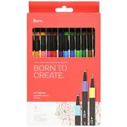 Born Art Fineliners Assorted 24 Pack