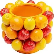 Kare Design Fruit Parade Vase, Yellow/Red, Height 20 cm, Porcelain, Flower Vase, Decoration, Vessel for Flowers, Table Vase, Living Room