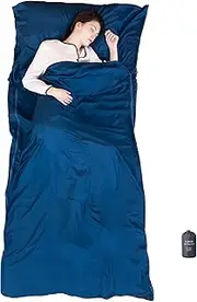 EXERMIL 100% Silk Sleep Sack with All Around Zippers, 87”x43” Large Sleeping Sheets for Hotels, Travel & Camping, Multifunctional Travel Sheets (Unzipped:87”x87”) for Adults, Lightweight, All Season