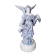 Milano Porcelain Angel Sculpture Music Box Eda Mann 1982 Hark the Herald Angel