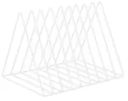 Triangle File Folder Racks and Magazine Holder,10 Lattice Metal Newspaper White