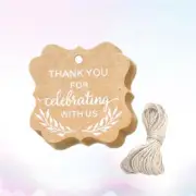100 Pcs Tags With Strings Gift Tags Food Package Tags Wedding Tags