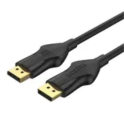Unitek C1624BK-3M DisplayPort 1.4 DisplayPort Cable - 3m - Black Up to 8K 60Hz - Up to 32.4Gbps - Latched Connectors - Flexible Cable - Gold Plated Connectors [C1624BK-3M]