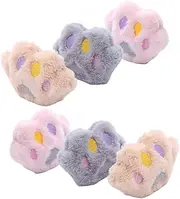 GANAZONO 6PCS Plush Cat Chew with Catnip Cartoon Design for Active Indoor Cats Encourages Exercise and Playtime Includes Each of Grey