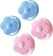 VALICLUD 4pcs Flower Shaped Hair Remover Washing Balls for Clothes Durable Bags for Machine Washing Easy to Clean Random Color Design Random Color