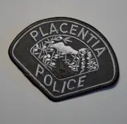 Placentia California Police SWAT Subdued Black Patch #2 ++ Mint Orange County CA