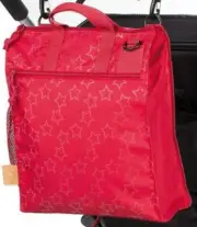 NEW Lässig Casual Buggy Stroller Bag Organizer Hooks Magenta WO17