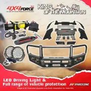 4X4FORCE Armor Bullbar Skid Plate LOOP Light Winch for Toyota Hilux Revo 15-18