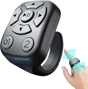 Remote Scrolling Ring - Fingertip Auto Camera Shutter, Remote Control Page Turner | Smart Page Turner Presentation Clicker, Continuous Click Device Scrolling Fingertip Control for Photos Videos