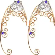 [LIGIGWASH] Hypoallergenic Steel Ear Cuffs Fairy Elf Earring Cuffs for Women Non Piercing for Women Gold Plating