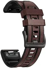 [AEHON] 22 26mm QuickFit Bamboo Pattern Leather+Silicone Strap For Garmin Fenix 7 7X 6 5 5X Plus/Epix Gen 2/Descent G1 Watcband Bracelet