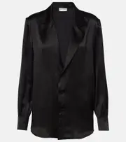 [Saint Laurent] Saint Laurent Satin shirt UK 10 black