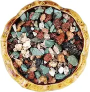MEETOZ Mix Horticultural Lava Rock Pebbles-Decorative Landscaping Gritty Rocks, Pumice Potting Soil Amendment, Additive for Succulent, Cactus Bonsai, Vase Fillers, Terrarium, Fairy Gardening, 2.2lb
