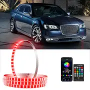 4x 15'' Car RGB Wheel Ring LED Changing Light Bluetooth For Chrysler 300 300C