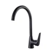 VITO BERTONI SOHO Round Kitchen Mixer Tap Lead Free - Gooseneck - Matte Black