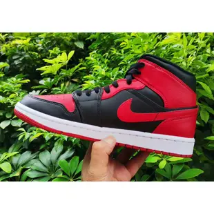 S.G 現貨 Air Jordan 1 Mid Bred 禁穿 AJ1 籃球鞋 黑紅 554724-074 白灰 073