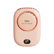 Mini portable neck fan usb charging bladeless fan hanging fan with mute digital screen small electric fan cooling