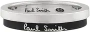 [Paul Smith] Bicolor Logo Ring 2409052009109, Silver, No Gemstone