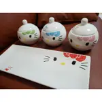 英國 WILMAX HELLO KITTY陶瓷糖罐 鹽罐餐盤組