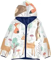 [GuoChe] Boys Fall Fleece Jacket Happy Thanksgiving Animals Autumn Toddler Girl Fleece Navy Blue Stylish Baby Boy Clothes