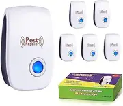 2025 New Ultrasonic Pest Repeller, Indoor Ultrasonic Repellent for Roach, Rodent, Mouse, Bugs, Mosquito, Mice, Spider, Electronic Plug in Pest Control, 6 Packs (Sold by SK CA Shop)