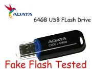 ADATA FLASH DRIVE 64GB FAKE FLASH TESTED