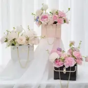 Flower Paper Box Bouquet Cylinder Portable Bucket Storage Florist Bag Handbag