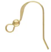 French Hook Ear Wires - Jewelry Components - 14kt Gold Filled -- 1 Pair