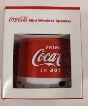 Mini Wireless Speaker Coca Cola Bluetooth Red Speaker White Base, NEW IN BOX