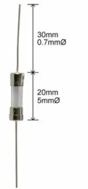 CEB Pigtail Glass Fuse Fast Blow M205 250V 1A 2AG 4 PACK