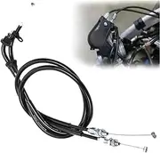 Vuzmode Motorcycle Throttle Housing Assembly Cable Line Wire, for GSXR1000 GSX-R1000 Motorbike Clutch Wire Replacement(Black 1pairs)