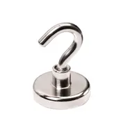 32mm Strong Neodymium Magnetic Rare Earth N38 Hooks 8 kg Hanger Holder Magnets Corrosion Protection Facilitate Hanging Towel Home Kitchen Silver