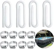 Swimming Pool Replacement Hose,59” Long 1.25" Diameter Filter Pump Hose for Intex Pools,Compatible with Pump Model 607, 637. (4)