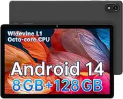 ApoloSign Tablet 11 inch, Android 14 Tablets with 11'' IPS HD Incell Display, Unisoc T606 Octa-Core up to 2.0Ghz, 8+128GB Storage, Expand to 1TB, 7000mAh, Widevine L1, 5G WiFi, BT 5.0, Slim, Light